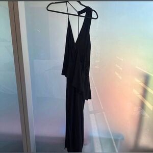 Reiss Black Halter-Back Midi Dress - Women